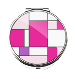 M00000-21 Pink Squares - Compact Mirror